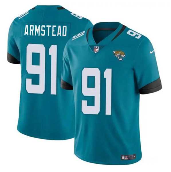 Men & Women & Youth Jacksonville Jaguars #91 Arik Armstead Teal Vapor Untouchable Limited Football Stitched Jersey->jacksonville jaguars->NFL Jersey
